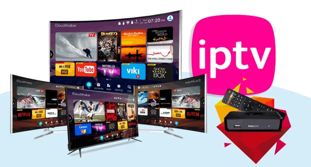 IPTV Maroc Planet Stream sur Smart TV et box MAG254 avec télécommande